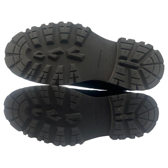 All Saints Arlo Chelsea Lug Sole Chunky Platform Ankle Boots Booties Black Sz 7 - Picture 6 of 8